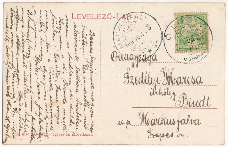 1908 Ólubló, Stará Lubovna; Csumitta-féle ház, Zauberer Simon üzlete / shops - Image 2