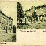 1913 Nagybánya, Baia Mare; Kir. Járásbíróság, Mándy ház és üzletek / county court, shops