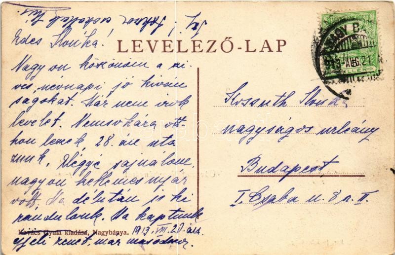 1913 Nagybánya, Baia Mare; Kir. Járásbíróság, Mándy ház és üzletek / county court, shops - Image 2