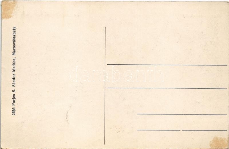 Marosvásárhely, Targu Mures; Ferenc József kaszárnya. Porjes S. Sándor kiadása / K.u.k. military barracks (Rb) - Image 2