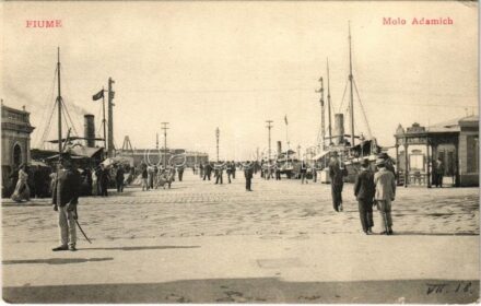 Fiume, Rijeka; Molo Adamich / kikötő / port (EK)