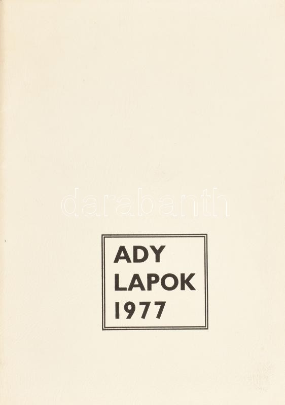Ady lapok 1977 15 db grafika, Jelzettek: Vén Zoltán, Ágotha Margit, Tassy Béla, stb. Kiadói mappában