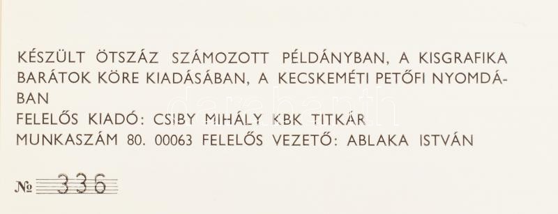1979 Stettner Béla-40 metszete, 500/336. sorszámozott példány, kiadói mappában, 21x40cm - Image 3