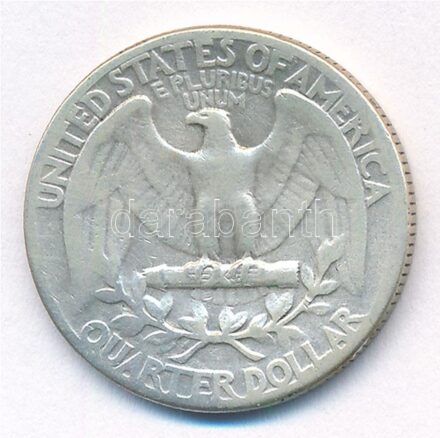 Amerikai Egyesült Államok 1941. 25c Ag T:3 USA 1941. 25 Cents Ag C:F Krause KM#164