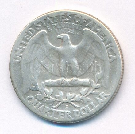 Amerikai Egyesült Államok 1948D 25c Ag T:3 USA 1948D 25 Cents Ag C:F Krause KM#164