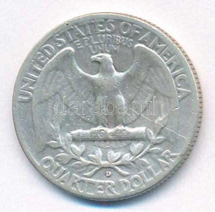 Amerikai Egyesült Államok 1954D 25c Ag T:3 USA 1954D 25 Cents Ag C:F Krause KM#164