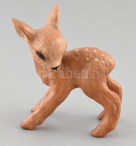 Izsépy Margit: őzike, kerámia figura, kézzel festett, jelzés nélkül, hibátlan, m: 12cm