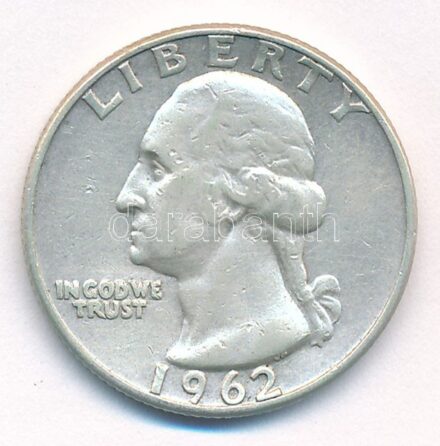 Amerikai Egyesült Államok 1962D 25c Ag T:2- USA 1962D 25 Cents Ag C:VF Krause KM#164