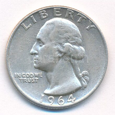 Amerikai Egyesült Államok 1964. 25c Ag T:2 USA 1964. 25 Cents Ag C:XF Krause KM#164