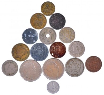 Románia 1906-1951. 10b-100L (16db, 13xklf) T:2-3 Romania 1906-1951. 10 Bani - 100 Lei (16pcs, 13xdiff) C:XF-F
