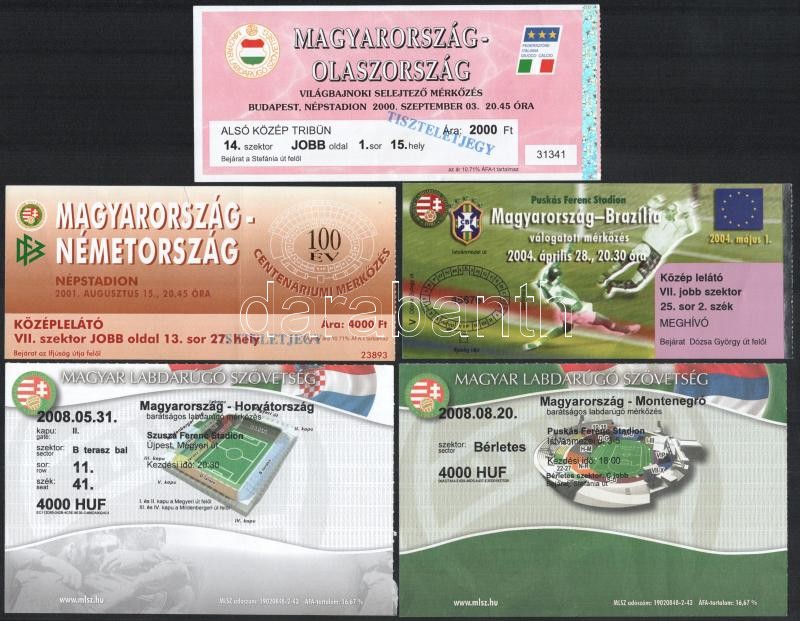 2000-2013 10 db belépőjegy a magyar labdarúgó-válogatott mérkőzéseire - Image 2