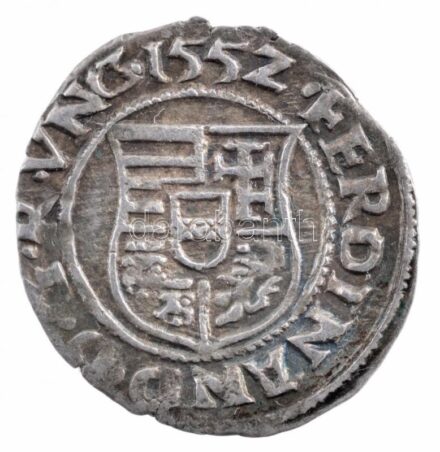 1552K-B Denár Ag 'I. Ferdinánd' (0,56g) T:2 patina Hungary 1552K-B Denar Ag 'Ferdinand I' (0,56g) C:XF patina Huszár: 935., Unger II.: 745.a