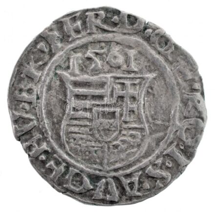 1561K-B Denár Ag 'I. Ferdinánd' (0,60g) T:2- patina Hungary 1561K-B Denar Ag 'Ferdinand I' (0,60g) C:VF patina Huszár: 936., Unger II.: 748.a