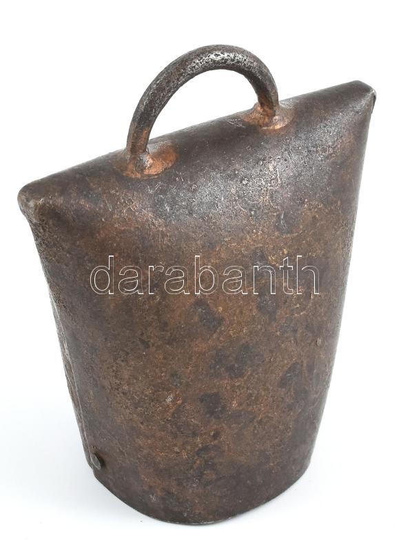 Fém kolomp, kopott, m:12cm