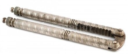 Fém diótörő, jelzett, kopott, h:13cm