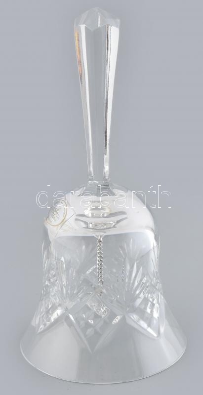 Ólomkristály csengő, hibátlan, m:16cm (etikettel jelzett Ajka)