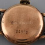 Doxa női arany (Au/14k) karóra, működik, szép állapotban, bőr szíjjal, br:13 g, d:23mm - Image 4