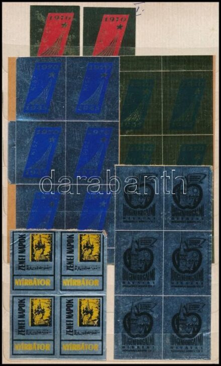 Kis parafilatéliai tétel közepes berakólap mindkét oldalán