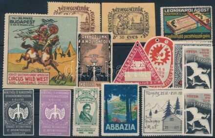 15 db régi levélzáró