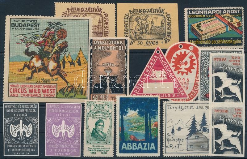 15 db régi levélzáró