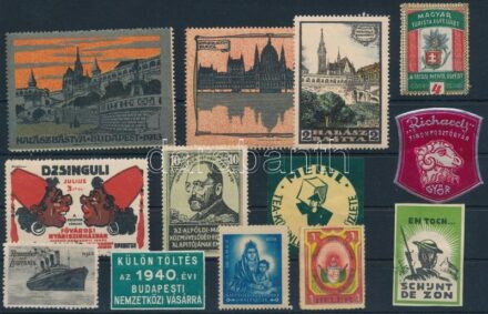 13 db régi levélzáró