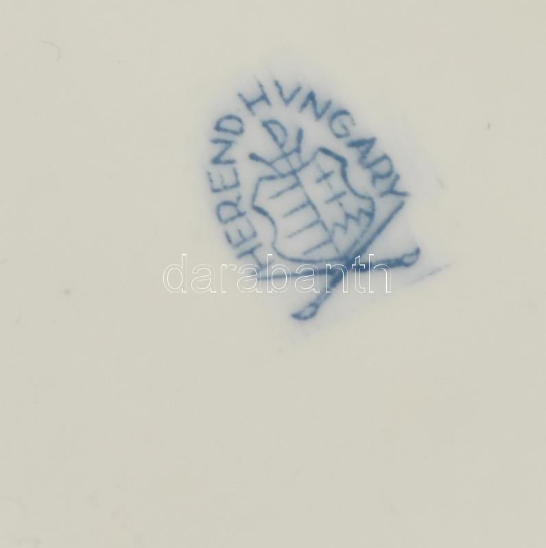 Herendi Rothschild mintás bonbonier. Kézzel festett, jelzett, kisebb kopásnyomokkal, d: 12 cm - Image 3