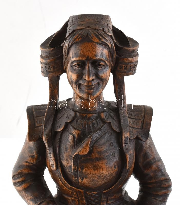 Holland faragott fa figura, kopásnyomokkal, jelzés nélkül, m:50cm - Image 2