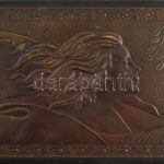 Szovjet retró fadoboz fémlemez rátéttel, kopott, 24x16x6cm - Image 2