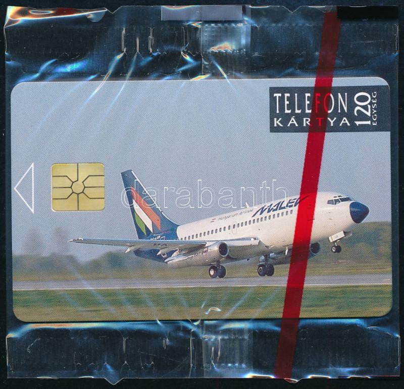 1992 MATÁV MALÉV telefonkártya, használatlan, bontatlan csomagolásban