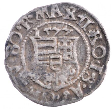 1577K-B Denár Ag 'Miksa' (0,44g) T:1-,2 patina Hungary 1577K-B Denar Ag 'Maximilian' (0,44g) C:AU,XF patina Huszár: 993.,Unger II.: 767.a