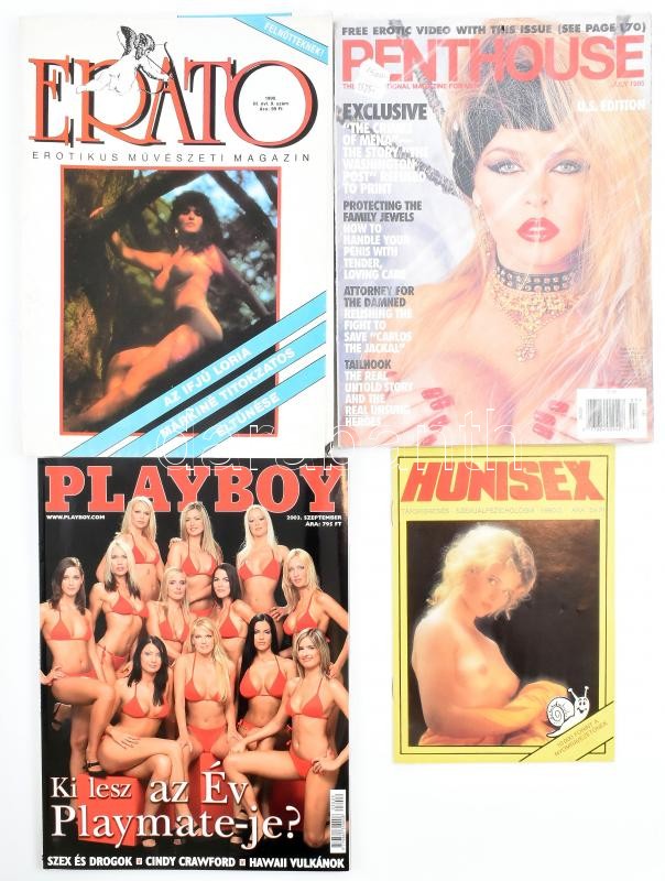 4 db erotikus magazin (Penthouse, Playboy, Erato, Hunisex)