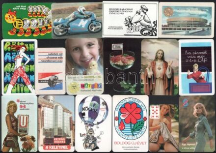 30 db vegyes kártyanaptár, közte egy erotikus