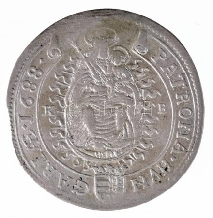 1688K-B 15kr Ag 'I. Lipót' (5,66g) T:1-,2 patina Hungary 1688K-B 15 Kreuzer Ag 'Leopold I' (5,66g) C:AU,XF patina Huszár: 1427., Unger II.: 1061.