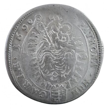1690K-B 15kr Ag 'I. Lipót' (5,82g) T:2,2- patina Hungary 1690K-B 15 Kreuzer Ag 'Leopold I' (5,82g) C:XF,VF patina Huszár: 1427., Unger II.: 1062.