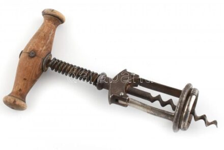 Régi rugós dugóhúzó, jelzett: Colombus h:14cm