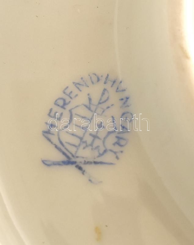 Herendi virágmintás gyertyatartó. Kézzel festett, jelzett, minimális kopással, d. 13 cm, m: 9,5 cm - Image 3