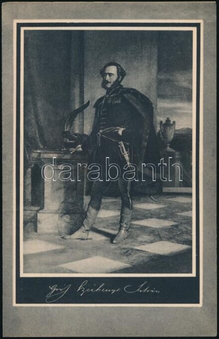 cca 1930 A Nemzetpolitikai Szolgálat ismertetője Gróf Széchenyi Istvánról és munkásságáról, Athenaeum, Légrády Sándor illusztrációival, irredenta jelszavakkal