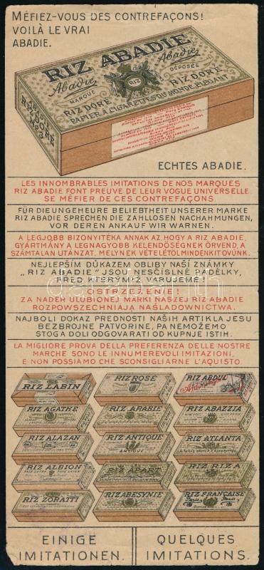 Riz Abadie számolócédula