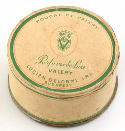 Poudre de Valery Lucien Delorme papírdoboz, d: 7 cm