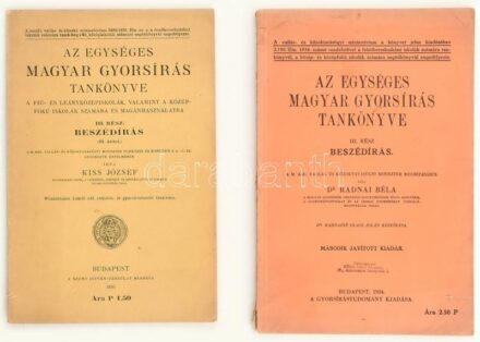1935 2 db gyorsírás oktató tankönyv