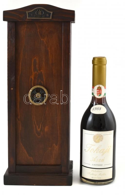 1988 Tokaji 5 puttonyos Aszú, 13Vol%, 500ml, Fa bortartóban.