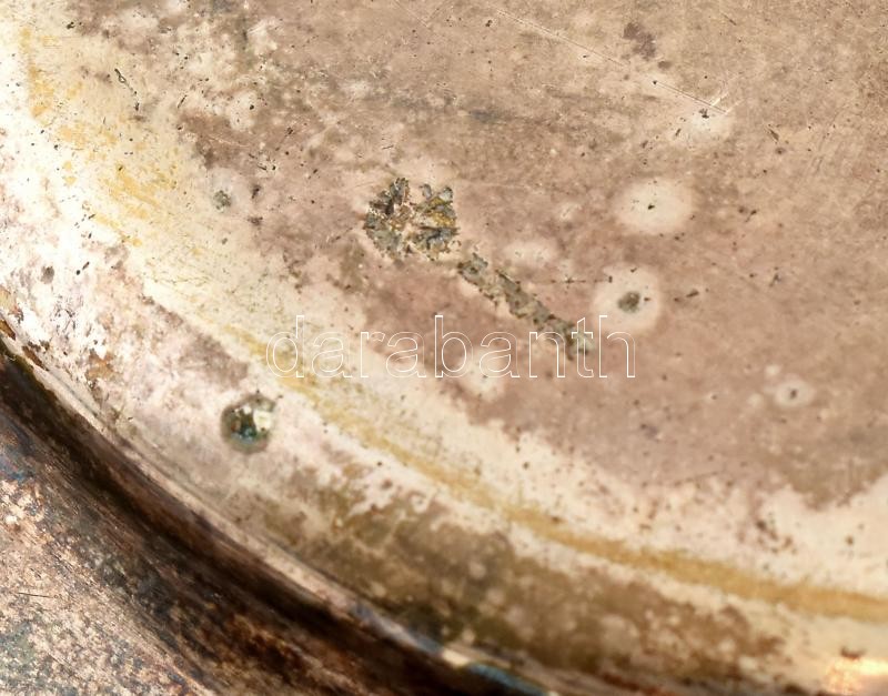 G. Forst jelzett alpakka tálka, kopott, d:19cm - Image 2