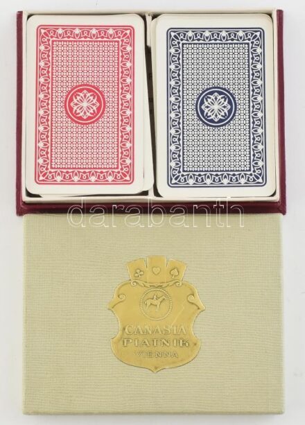 Canasta Piatnik bécsi kártya, 2 pakli, dobozban, 9x6cm
