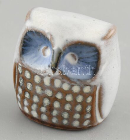 Kerámia bagoly, jelzés nélkül, hibátlan, m:3,5cm