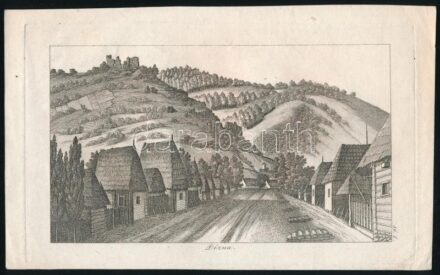 cca 1850 Dézna, rézmetszet, papír, jelzés nélkül, 16,5x10 cm