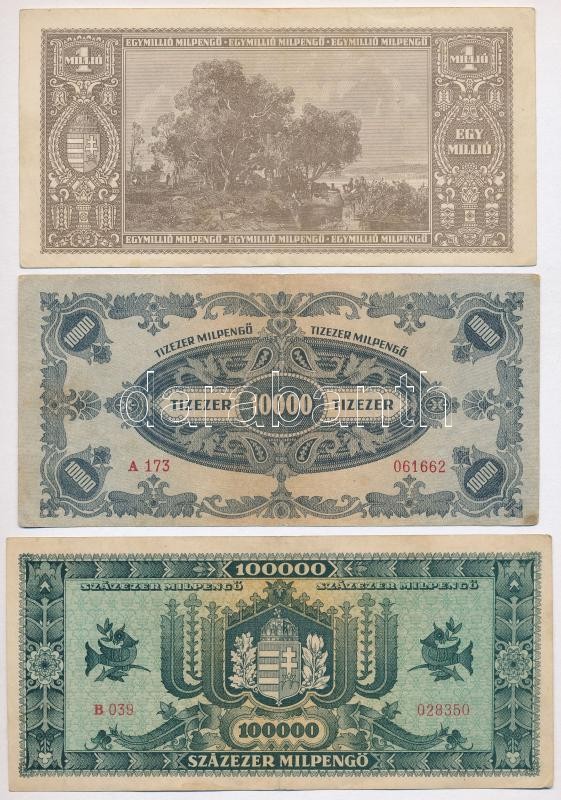 1946. 1.000.000.000P + 10.000MP + 100.000MP + 1.000.000MP + 10.000.000MP T:III kis foltok - Image 2
