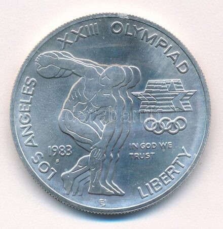 Amerikai Egyesült Államok 1983S 1$ Ag 'XXIII. Nyári Olimpiai Játékok, Los Angeles' T:1 USA 1983S 1 Dollar Ag 'Los Angeles XXIII Olympiad' C:UNC Krause KM#209