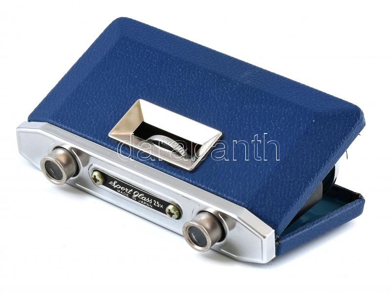 Sport Glass japán gyártmányú összecsukható tokos látcső, jó állapotban, nem záródik, 11x6 cm - Image 2