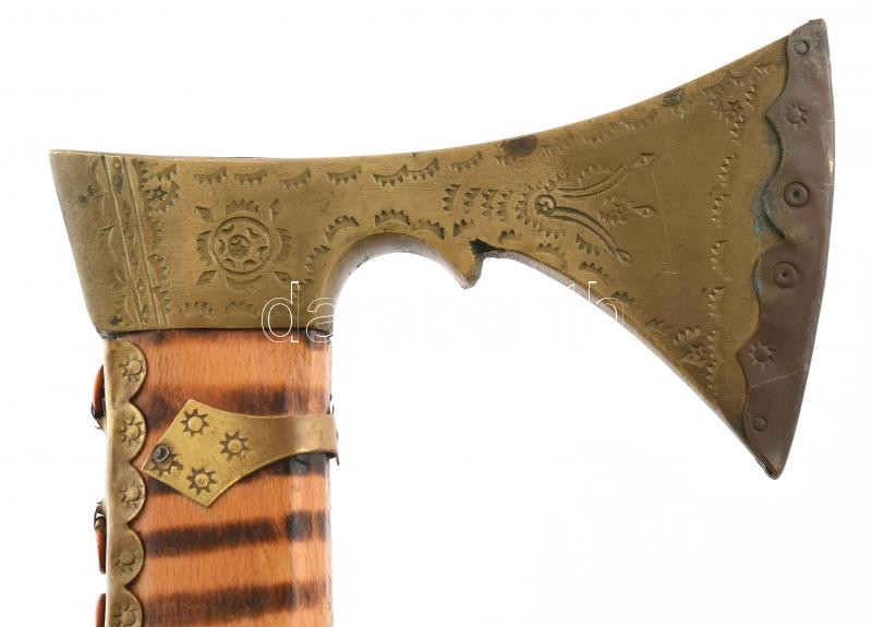 Zakopane túra fokos, réz fejjel, h:87cm, kopásnyomokkal, jelzés nélkül. - Image 2