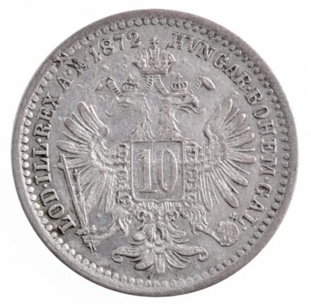 Ausztria 1872. 10kr Ag 'Ferenc József' T:2- patina Austria 1872. 10 Kreuzer Ag 'Franz Joseph' C:VF patina Krause KM#2206